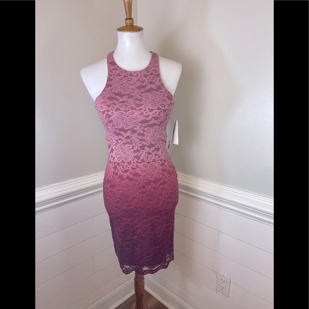 Sequin Hearts Gorgeous Glittery Lace Evening Dress 5 (jrs.) FREE SHIP - Picture 1 of 5